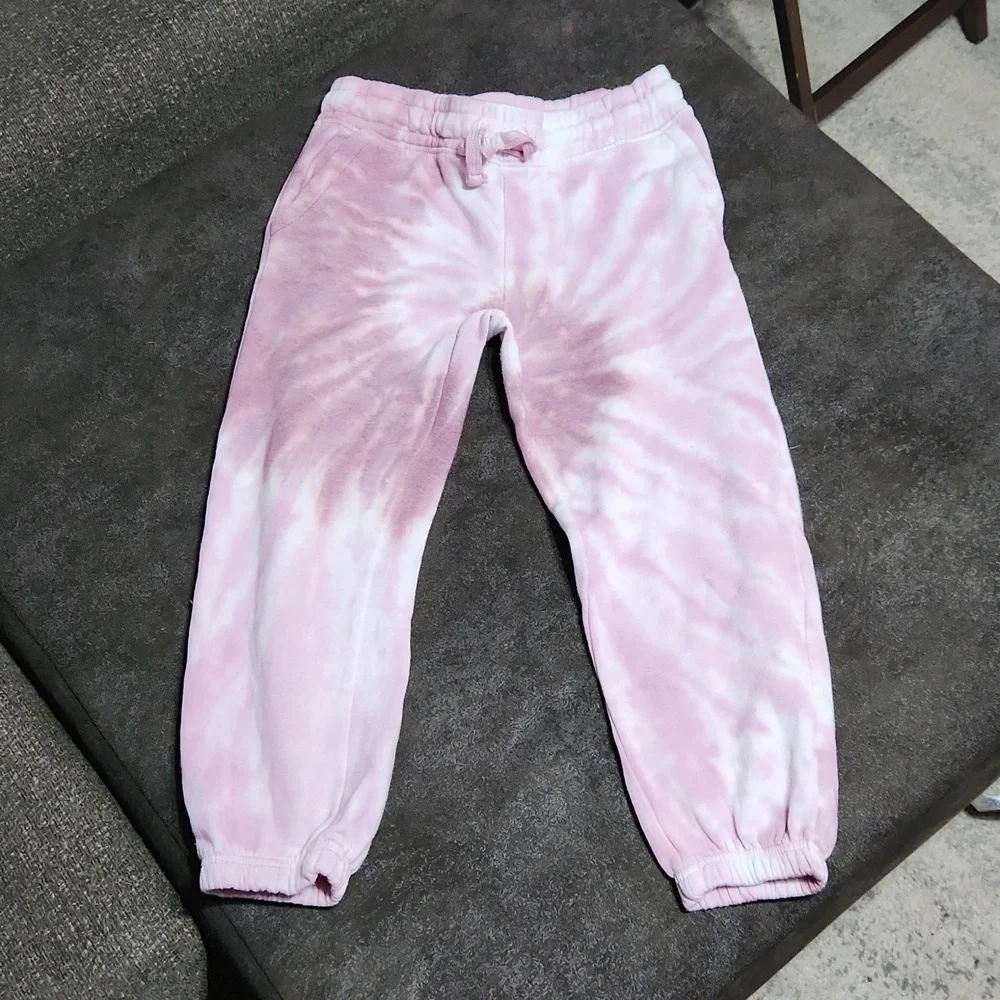 Kids Dreamsicle Pink Tie Dye Sweatpants Matching Outfit Medium